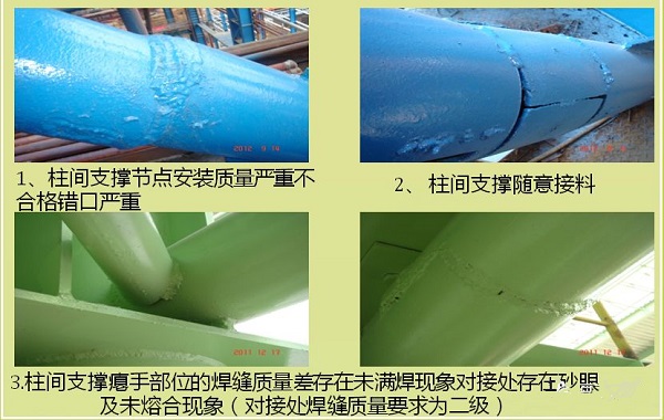 山西太原鋼結構工程柱間支撐安裝存在的質(zhì)量問題